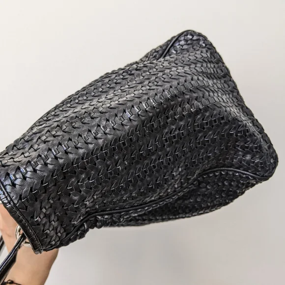 Christian Dior Black Woven Leather Medium Soft Lady Dior Tote Bag - Picture 5 of 16